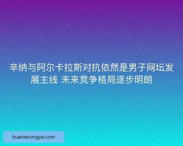 辛纳与阿尔卡拉斯对抗依然是男子网坛发展主线 未来竞争格局逐步明朗